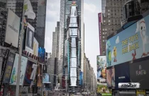 Samsung Smart LED Signage Brings a Digital Waterfall to Times Square