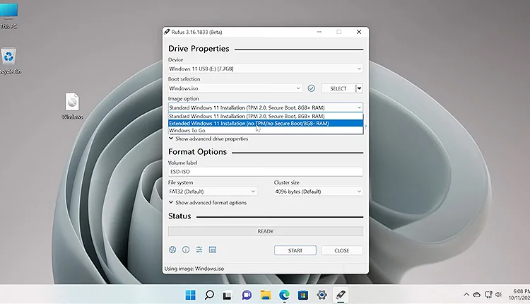 rufus for windows 11